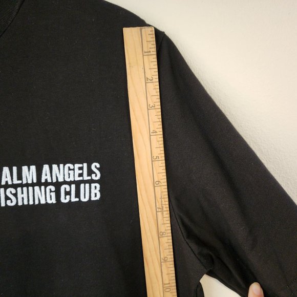 Palm Angels Men T-Shirt Sz M Fisherman Club Embroidered Women Fish Graphic NWT - Picture 15 of 16